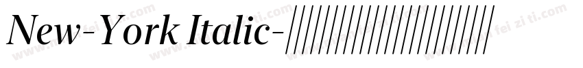 New-York Italic字体转换